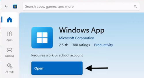 Open Windows App