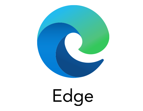 Screenshot of blue and green Microsoft Edge app icon