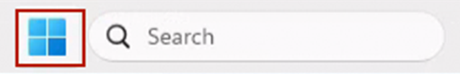 Screenshot of search bar in windows desktop