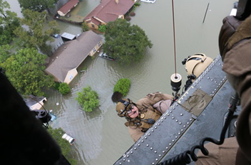 Image of a flooded town