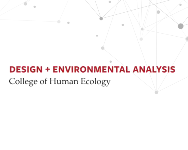 Design and Environmental analysis college of human ecology logo 
